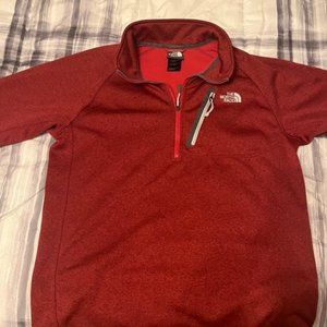 Vintage North Face Mens Size Medium 1/4 Zip Pullover Red